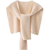 Soft Knitted Scarf for Women Solid Color Shawl Wraps for Women Travel Casual Cardigan Knotted Shoulder Tops Cover Up Cape
