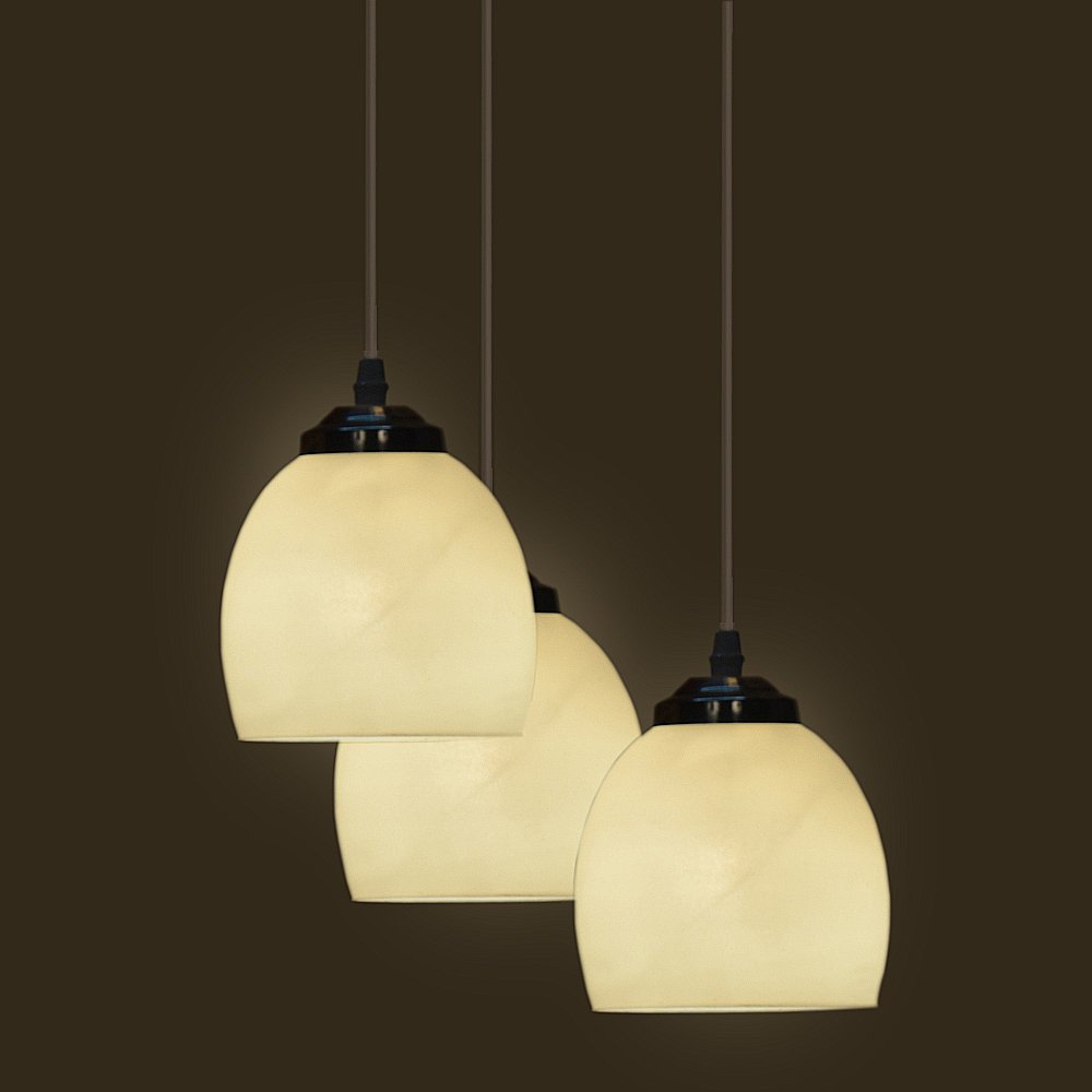 Buy Led Compatible Pendant Ceiling Lamp Hanging Light Of 3 Decorative Lamp Shade In One Round Fitting By Somil Online At Low Prices In India Amazon In