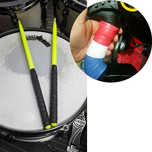 QY 2Pack Widened Perforated Super Absorbent Tennis Racket Overgrip Anti Slip Badminton Racket Tape Wrap Table Tennis Racket Tape, Classy Black Color