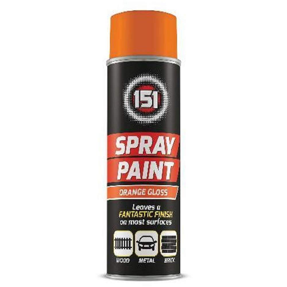 250ml High Grade Matt Gloss Household Spray Paint Can for Autos Wood Metal Plastic Graffiti (1, Orange Gloss)