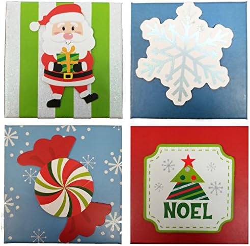 Christmas Square Gift Card Holder Boxes (Set of 4)