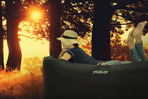 yeacar Inflatable Lounger Air Sofa, Portable Waterproof Indoor or Outdoor Inflatable Couch for Camping Park Beach