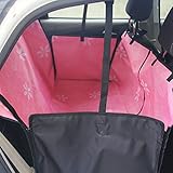 HAOCOO Pet Seat Cover Waterproof and Washable for Cars, SUV, Vans & Trucks (Pink Flower)