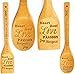 NEET Inspirational Bamboo Cooking Utensils - 2 Piece Set - Wooden Spoon & Spatula for High Heat Cooking & Serving - Organic Bamboo Non Stick Safe - Wood Spoons - Unique Kitchen Gift Idea