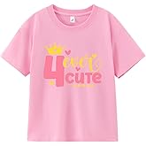 Four Shirt Toddler Girl Birthday Tshirt 4th Birthday Outfits 4 Year Old Girls Happy Fourth Bday Party Tee