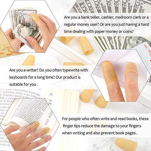 24 Pieces Rubber Fingers Tip Fingers Covers Rubber Finger Pads Grips Thick Reusable Finger