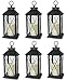 6-Decorative Lanterns Cross-X-Design with LED-Flameless Flickering-Candle
