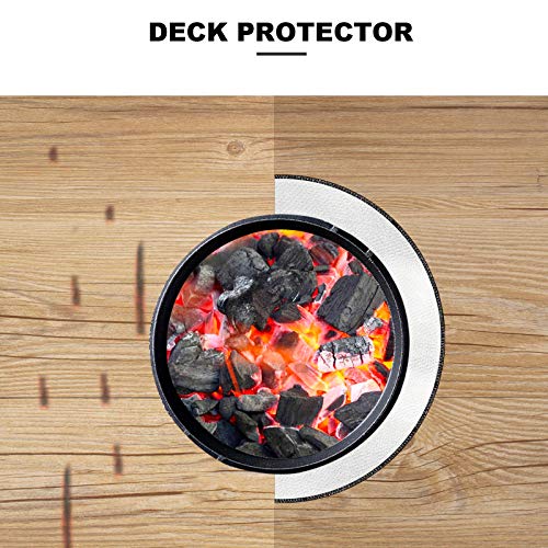 BALAPERI Fire Pit Mat for Under Fire Pit, Fireproof Mat 36 inch Round, Fire Pit Pad for Wood