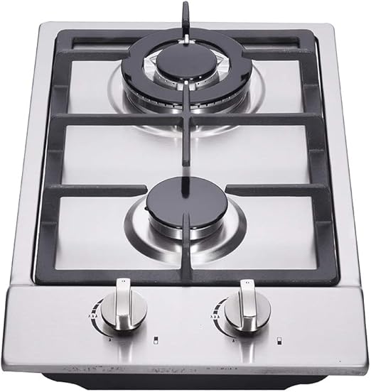 Kacsoo 2 Feux Brûleurs Plaque De Cuisson à Gaz Encastrable, Table De