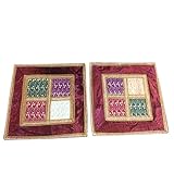 Mogul Decorative Cushion Cover Zari Work Handmade Couch Velvet Ethnic Pillow Shame