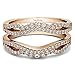 Sterling Silver Double Infinity Wedding Ring Guard Enhancer with Cubic Zirconia (0.49 ct. tw.)