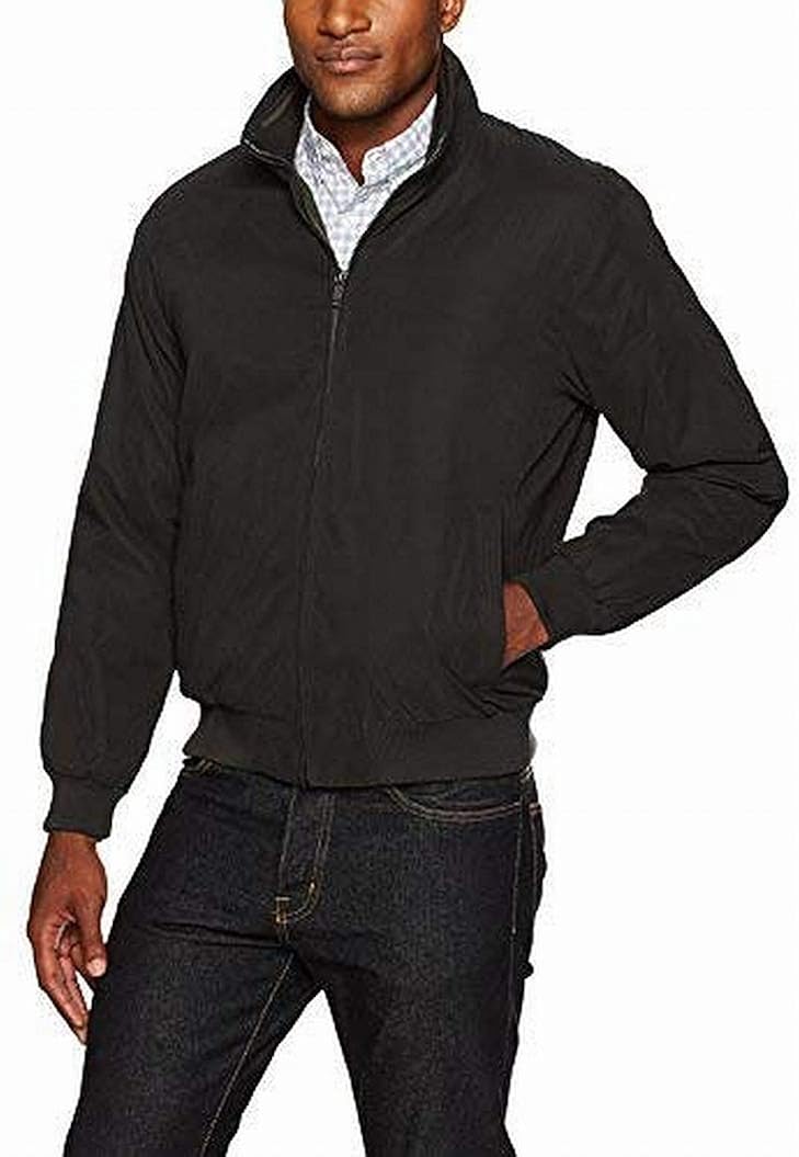 Weatherproof Garment Co. Men's Fleece Lined Bomber Jacket, Black