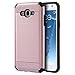 Samsung Galaxy J5 J500 2015 Case - Hybrid Hard Shockproof Case Heavy Duty Protective Brushed Phone Armor Protector Cover - Rose Gold