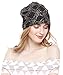 Lovful Womens Lace Flower Head Cap Beanie Hat Cap Turban,Black