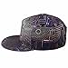 Samtree Adjustable 3D Printed Flat Bill Baseball Cap,Hip Hop Dancing Snapback Hat(Style 8)