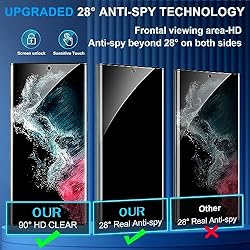 Arshek [2+2 Pack] Galaxy S22 Ultra Privacy Screen