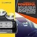 LAMPHUS SolarBlast SBWL14 Emergency Vehicle LED Dash Light [4W LED] [32 UNIQUE FLASH PATTERNS] [ADJUSTABLE ANGLE] Strobe Light for Dash, Deck & Windshield - Amber