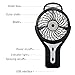 EMDMAK Mini Handheld Cooling USB Misting Fan with Rechargeable Battery for Home Office and Travel (Black)