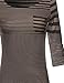 MBE Women's 3/4 Sleeve Contemporary Stripe Boatneck Top w/ Front Pocket