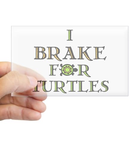 CafePress 'I Brake For Turtles' Bumper Sticker - 10x3 Inch Rectangle Vinyl Decal For Car, Laptop, Window - View #9