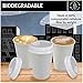 [100 Pack - 12 oz.] White Paper Coffee Cups & Lids - Disposable Hot Cups with Plastic Lids for Hot Drinks