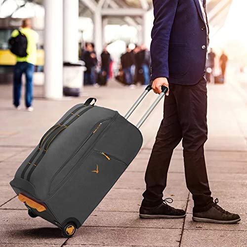 Hynes Eagle Carry on Luggage Rolling Wheeled Duffel Bag Softside