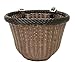 Colorbasket 01396 Adult Front Handlebar Bike Basket, All Weather, Water Resistant, Adjustable Leather Straps, Brown with Black Trim