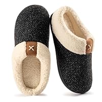 ULTRAIDEAS Women's Indoor Bedroom Slipper with Memory Foam, Gift for Women, Wool-Like House Shoe with Anti-Skid Rubber Sole for Ladies