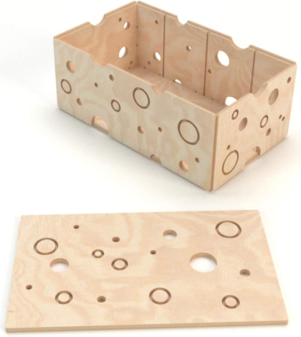 Plygear - Caja de Madera con Tapa para niños, 50 x 30 x 21 cm: Amazon.es: Juguetes y juegos