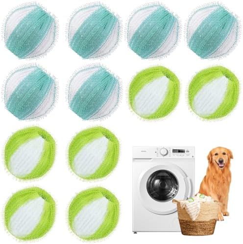 Laundry Balls Pet Hair Remover for Washing Machines,Maslasee Reusable Fluff Lint Remover, Dryer Balls, Pet Hair Catcher for Clothes Carpet, Dog Cat Hair Fuzz Remover, Hair Catcher for Laundry