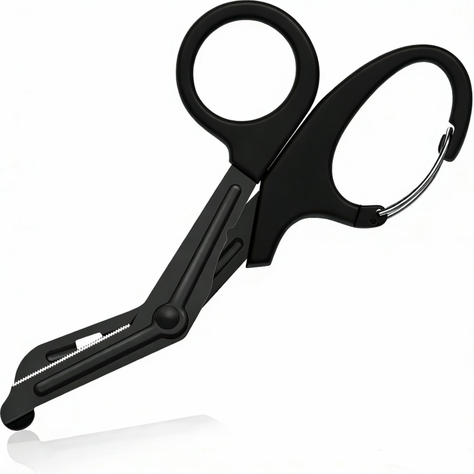 Titanium Bandage Shears Scissors EMT and Trauma Shears, Bent Stealth Black Coated for Nurses, Students, Emergency Room (Black, 19cm)