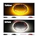 Fuguang 2PC 70inch Led Running Board Light Kits Side Marker Signal Strip Light White/Amber with Band Fuse Courtesy Lights for Extended & Crew Cab SUV Trucks (IP65)