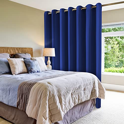 HOMEIDEAS Sliding Door Curtains Wide 100 x 84 Inch Long Privacy