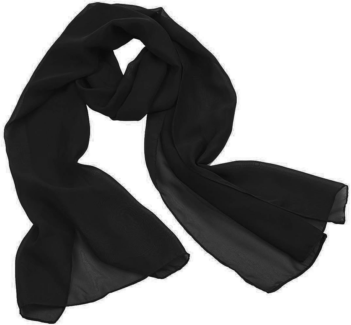 black chiffon wrap