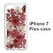 For iPhone 7 Plus Floral Case,HP95(TM) Dried Flowers Printed Fashion Clear Design Transparent Soft with TPU Protective Back Case Cover for iPhone7 Plus 5.5Inch