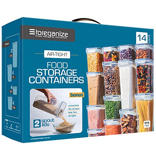Storeganize 14pc Airtight Food Storage Containers With Lids, Great