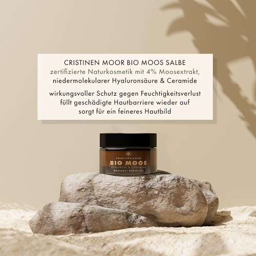 Moossalbe Gesicht Falten Testsieger, Zertifizierte Bio Anti Aging, Anti-Falten mit Isländisch Moos Extrakt, Hyaluronsäure, Ceramid & Aloe Vera, Tages Gesichtscreme für alle Hauttypen | Made in Germany 2