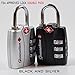 TSA Approved & Accepted Combination Lock 2-Pack by Generation 5 - Best Travel Suitcase Luggage Locks - 3 Digit, Set Your Own Combination Padlocks With Open Alert - Portable & Resettable - Black, Silver