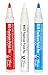 Warren London Pawdicure Dog Nail Polish Pens - Water Based, Nontoxic & Odorless – Variety Pack: (1) Red, (1) White, & (1) Blue -- 3 Items Total