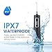 Portable Water Flosser with Wireless Quick Charge Station, X-WAVES IPX7 Waterproof Oral Irrigator, Cordless Dental Flosser, Long-Lasting Battery Life, 4 Pressure Modes, Perfect for Travel