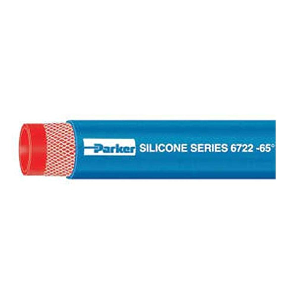 Parker Hannifin 67220625100 Brick Red Silicone High Temperature Heater Hose Standard Wall, Blue