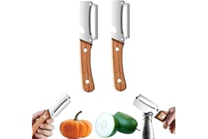 2 in 1 Multi Functional Vegetable Peeler with Wooden Handle and Bottle Opener, 2026 Upgrade Fruit and Vegetable Peeler, for F