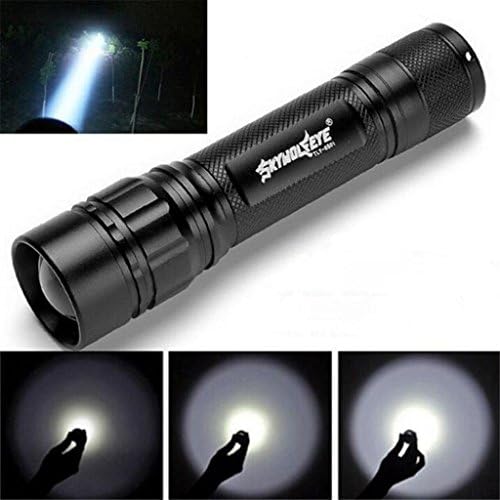 Flashlights, DBHAWK LED Torchs Light 3000 Lumens 10000 Hours 3 Modes Strap Variable Focus XML XPE LED 18650 Flashlight Torch Lamp Powerful Torch Light for Camping, Home Repairing