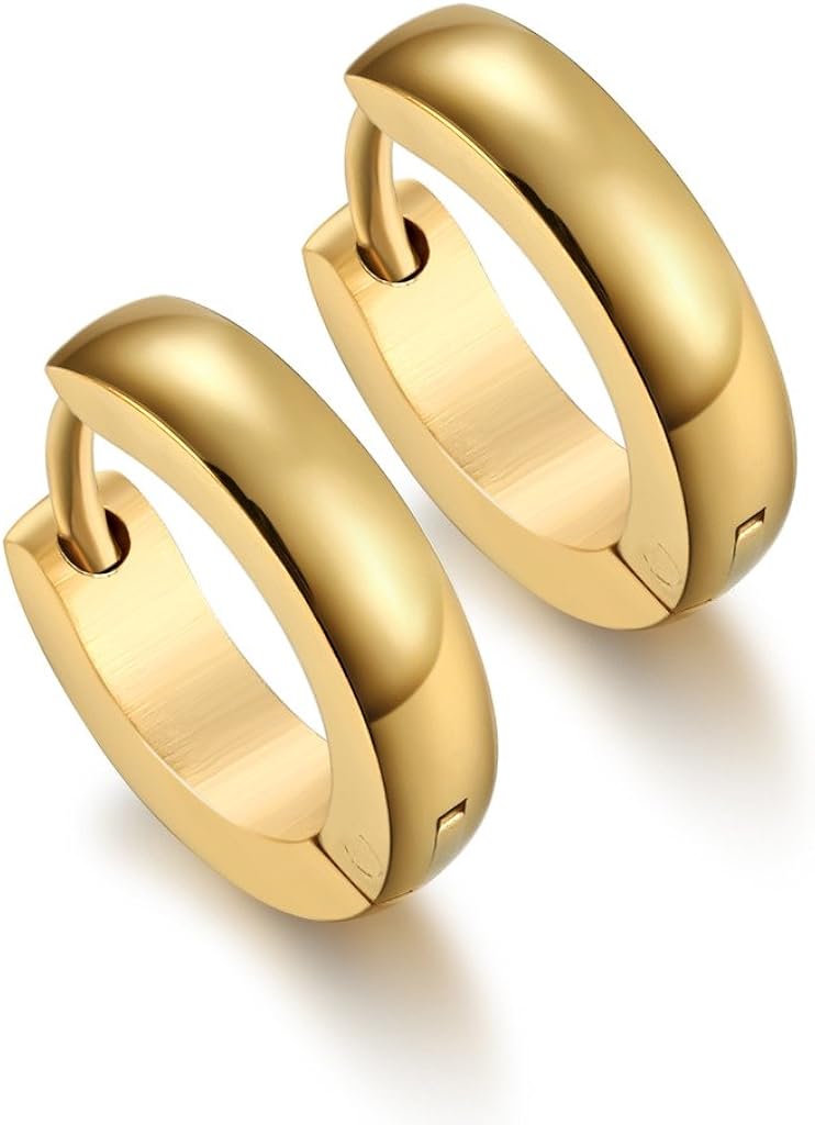 Jstyle Jewelry 3 works Stainless Steel Hoop Earring for Men Women Huggie Ear Piercings Set - Image 5