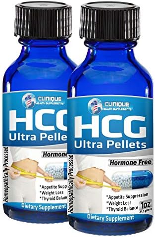 1Clinique's HCG Ultra Pellets | Fast Acting Pellets | Value Pack 2 x 120 Pellets | Weight Loss - Energy - Appetite Suppression - Thyroid Balance | Made in USA