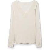 Intimissimi Woman's Sheer Ultralight Cashmere Lace Long Sleeve Shirt