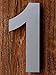 QT Modern House Number - 6 Inch - Brushed Stainless Steel (Number 1 One), Floating Appearance, Easy to install and made of solid 304