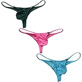 COMLIFE Men's Low Rise Sexy G-string Panties See Through Mesh Thongs Bulge Pouch T Back Thongs