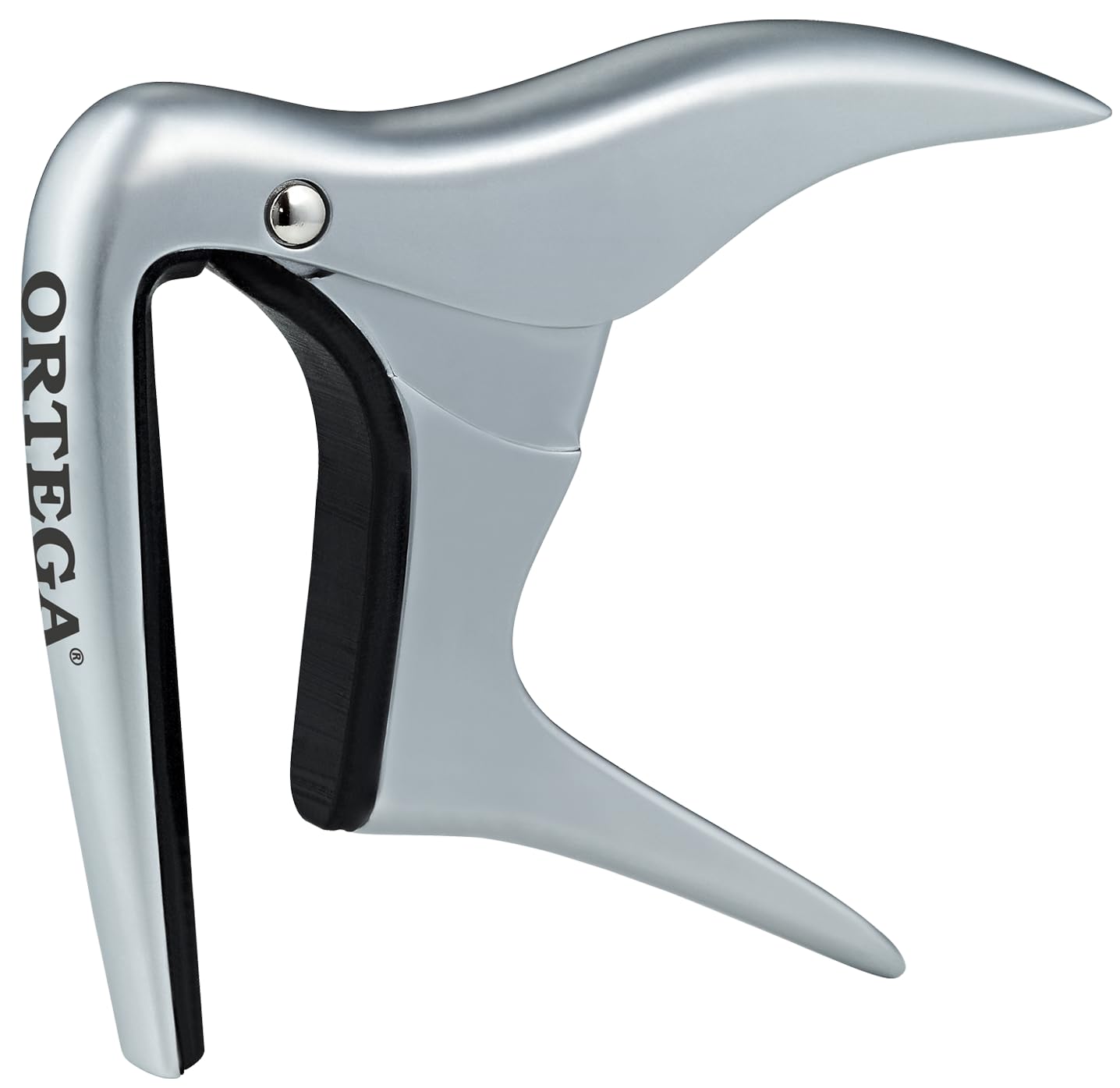 Ortega Guitars Capo Instrument Accessory - Flat - For Guitar - Aluminum Alloy, Chrome (OCAPO-CR)