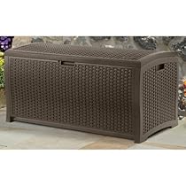Classic Home Improvement Products Mocha Wicker Resin Deck Box